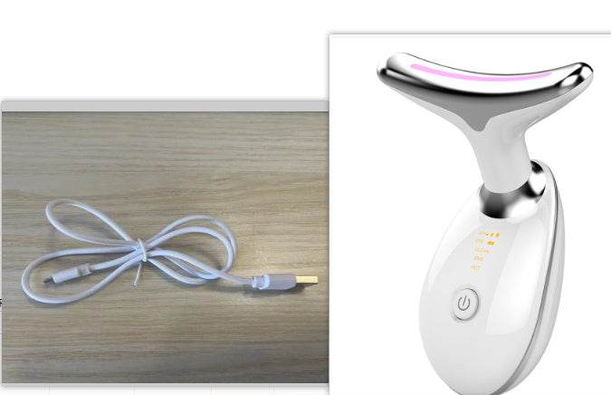 LED neck beauty device - Photon Therapy Neck Beauty Anti Wrinkle Machine EMS Tighten Massager - Velora