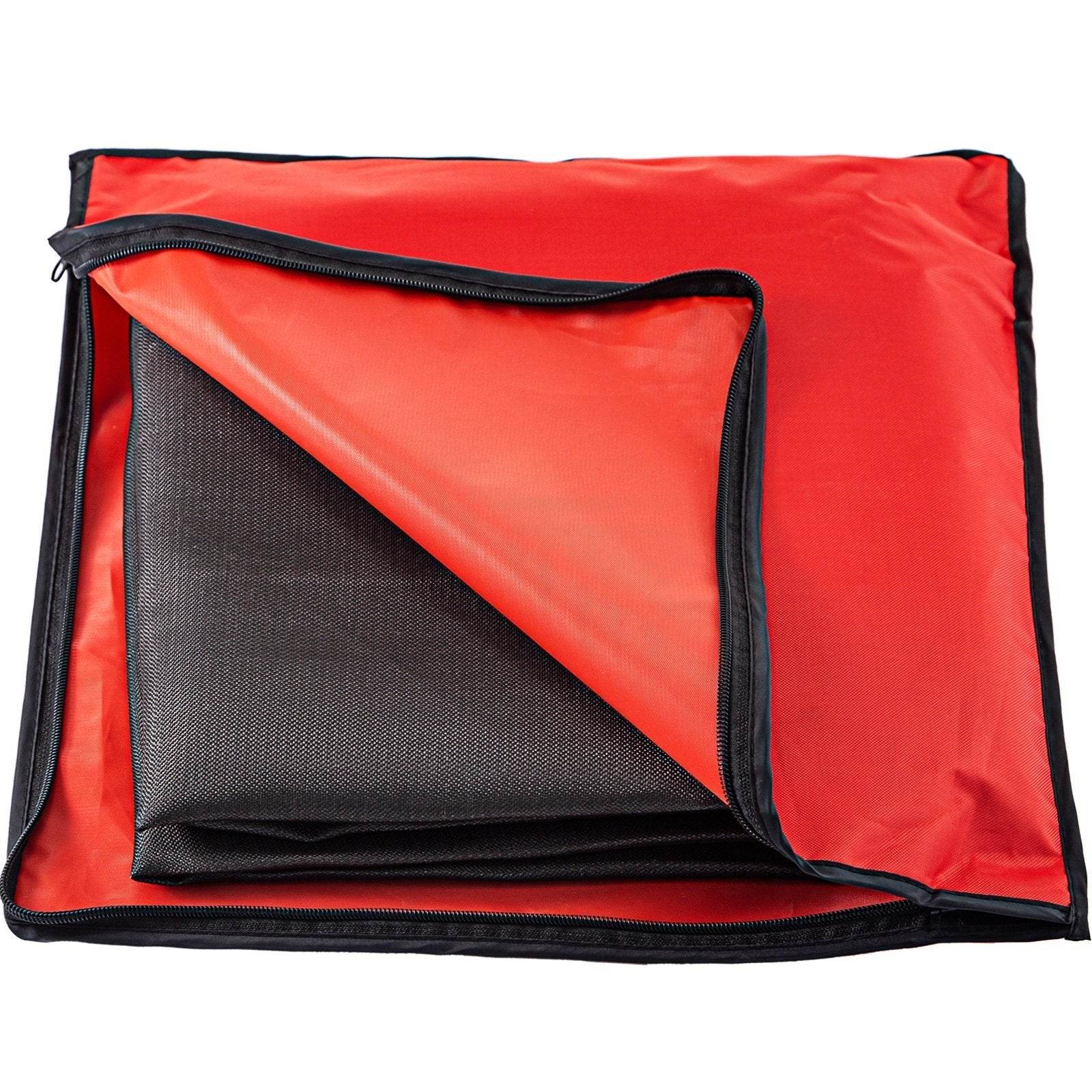 8 X 10 Ft Welding Blanket Black Fiberglass Blanket Portable Fiberglass Fire Retardant Blanket Welding Mat Welding Fireproof Thermal Resistant Insulation With Carry Bag - Velora