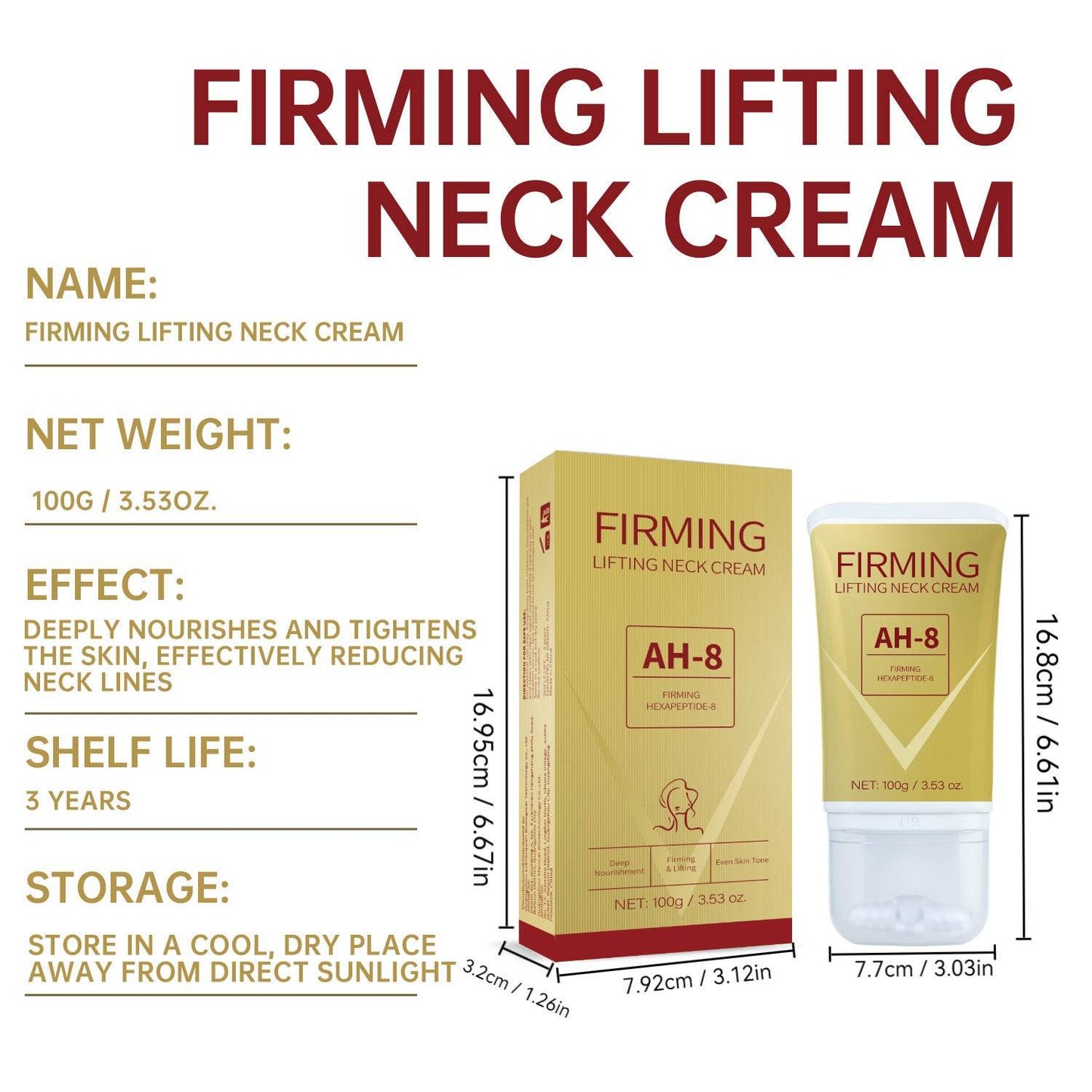 Firming Neck Cream AH-8 - Firming Lifting Neck cream - Velora