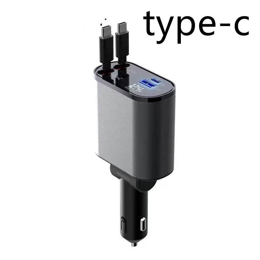 Metal Car Charger 100W Super Fast Charging Car Cigarette Lighter USB And TYPE-C Adapter - Velora