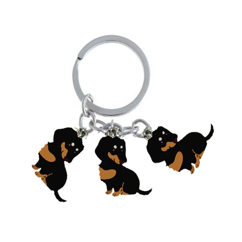American Style Pet Dog Wax Metal Keychains - Velora