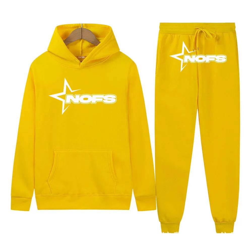 2 pcs Gothic Punk Rock Streetwear Hoodie Outfit set Unisex - Velora