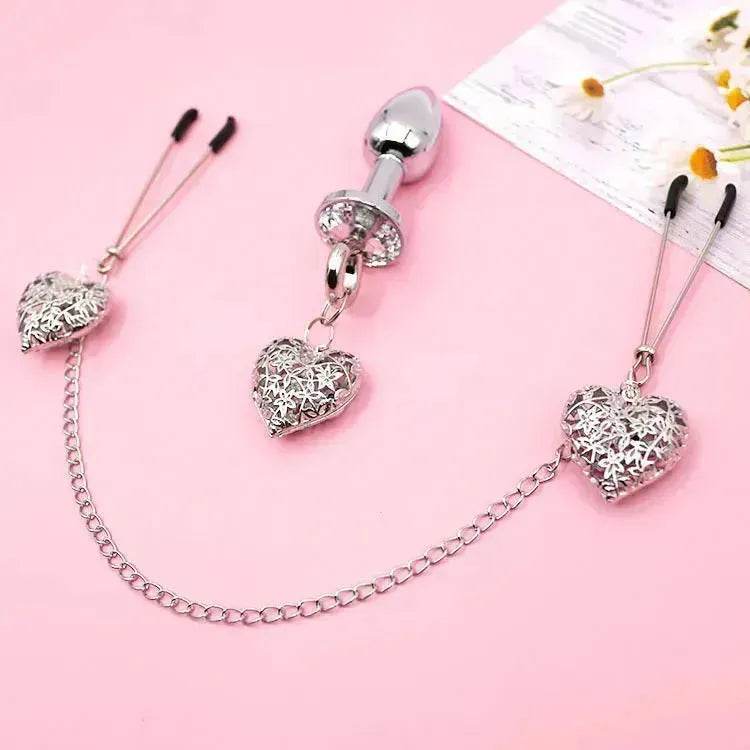 Love Chain Sex Toys Bell For Women Nipple Clamp Anal Plug - Velora