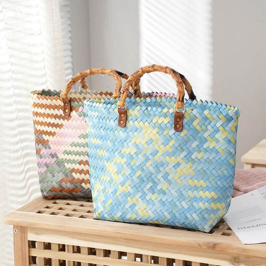 Women's Straw Bag Portable Large Capacity Tote Bag - Velora