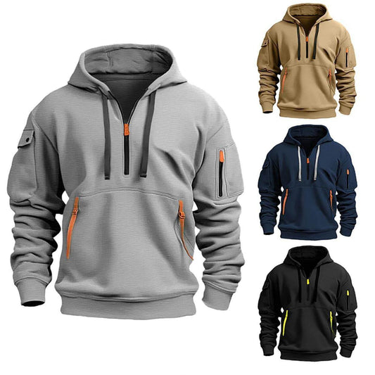 Dropped Shoulder Hooded Sweatshirt Men's Women's Plus Size Loose Pullover Fashion Sweatshirt - Velora