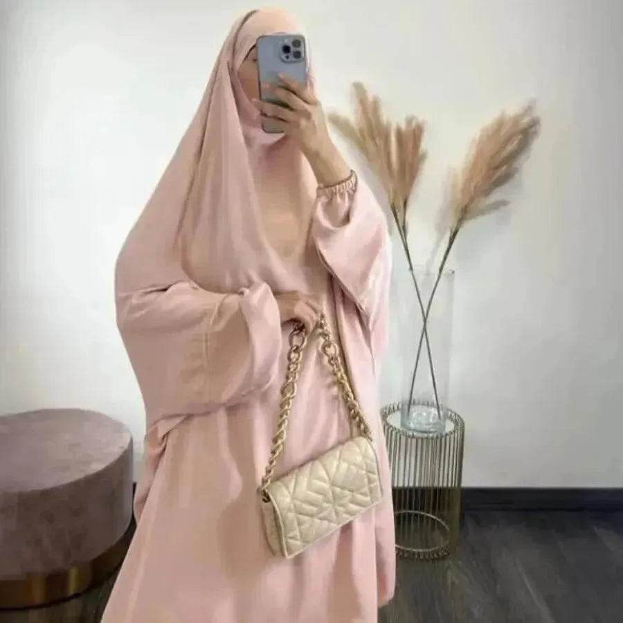 Casual Plain Umrah and Haji Abaya Robe Dress for ArabArab Middle East Women - Velora