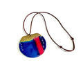 Abstract Blue Circle Pendant Necklace - Velora Luxury Fashion