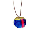 Abstract Blue Circle Pendant Necklace - Velora Luxury Fashion