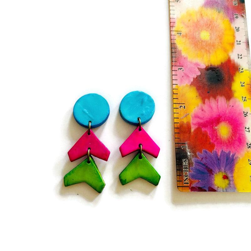 Abstract Neon Statement Jewelry Set Handmade - Velora Luxury Fashion