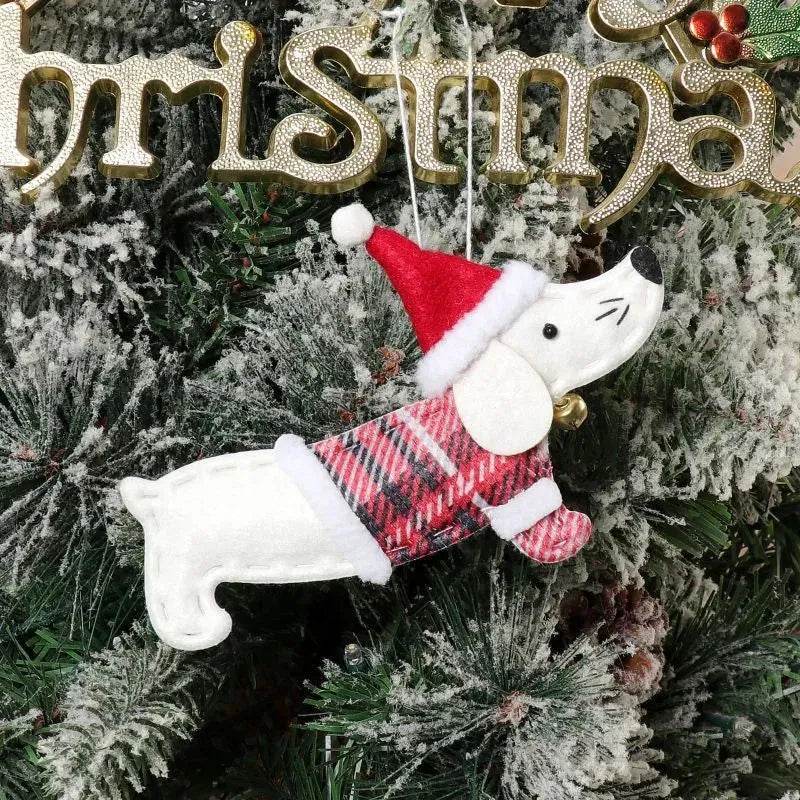 Christmas Decorations Dressing Sausage Dog Small Pendant - Velora