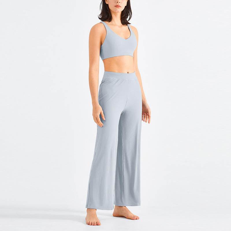 Loose Drawstring Flare Athleisure Wide leg Yoga Pants - Velora