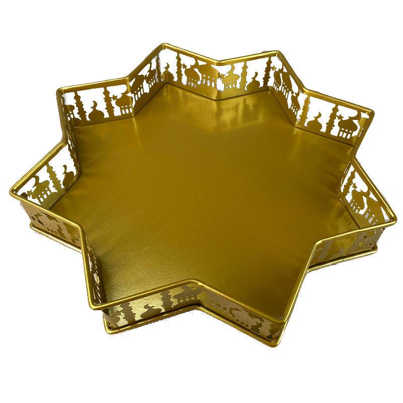 European-style Dessert Table Two-tier Ramadan Iron Castle serving Tray - Velora