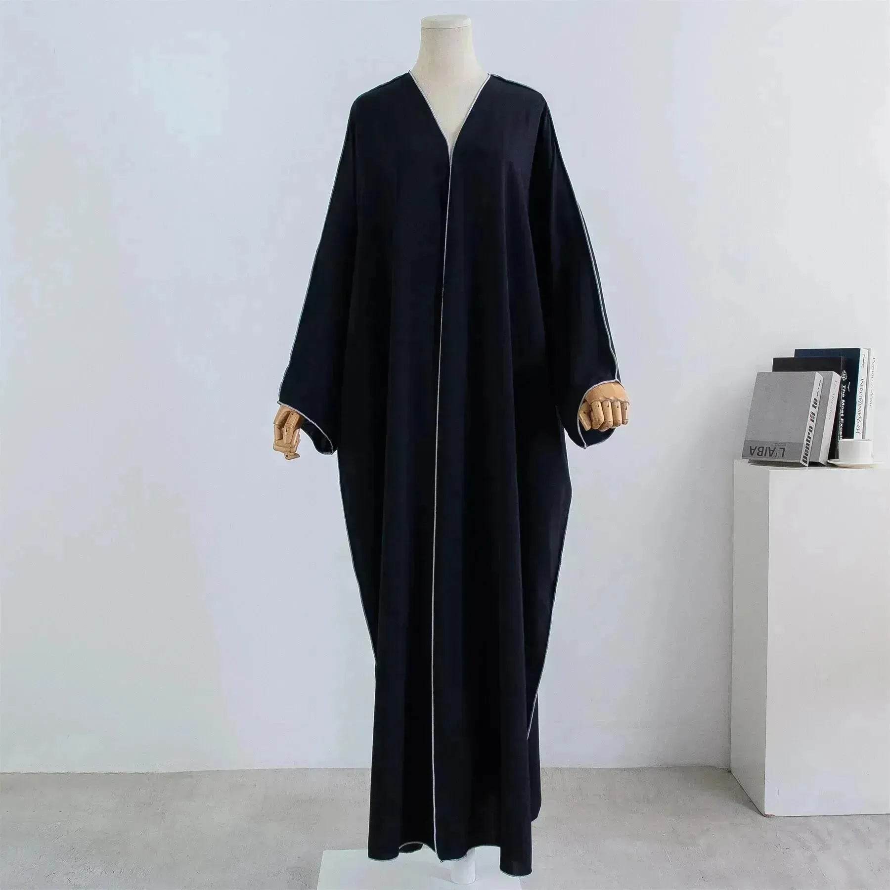 Acrylic Casual Cardigan Plus Size Robe Abaya Dress for Arab Dubai Turkey Middle East Women - Velora