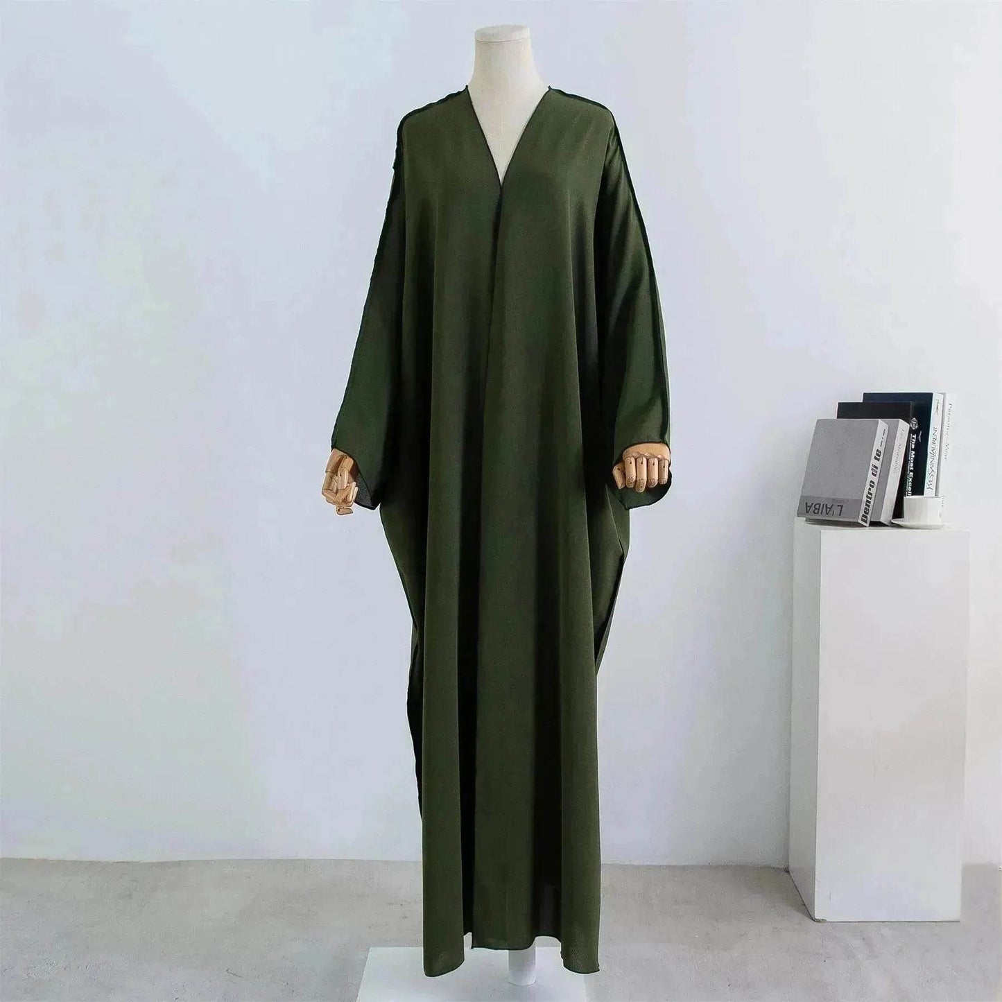 Acrylic Casual Cardigan Plus Size Robe Abaya Dress for Arab Dubai Turkey Middle East Women - Velora
