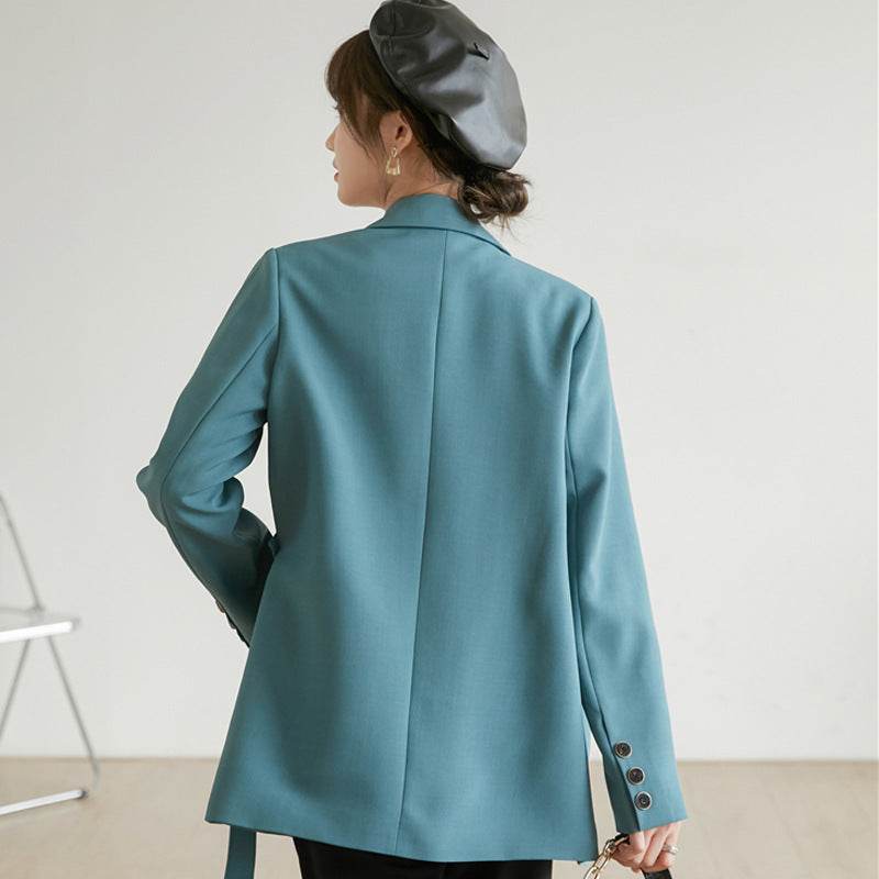 Design Niche Laced Blue Blazer Women - Velora