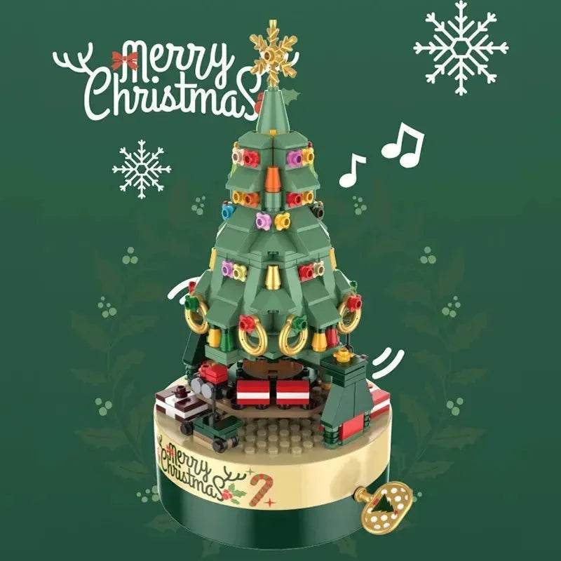 Black Friday deals Christmas Tree Blocks Spin Music Box Blocks - Velora