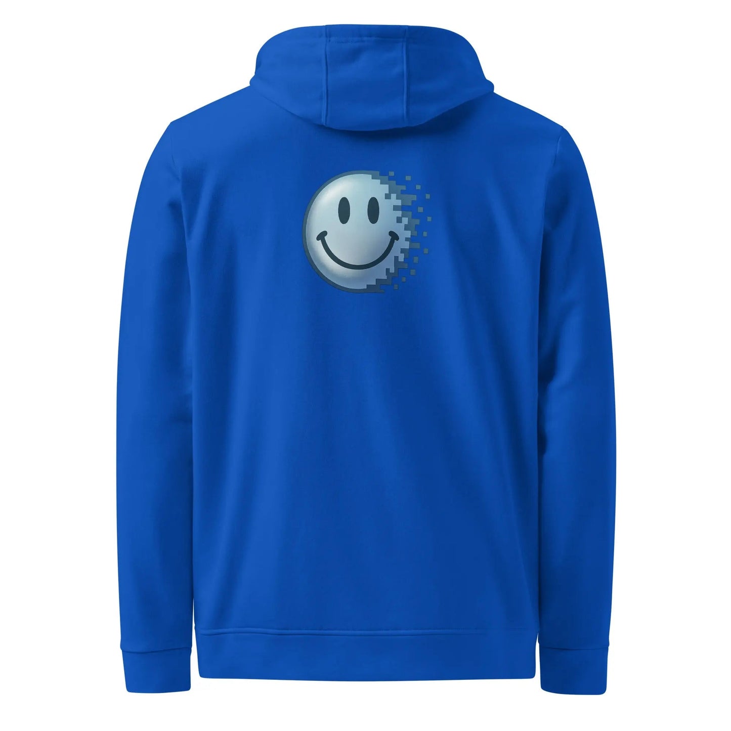 adidas fleece hoodie - glitchy smiley face