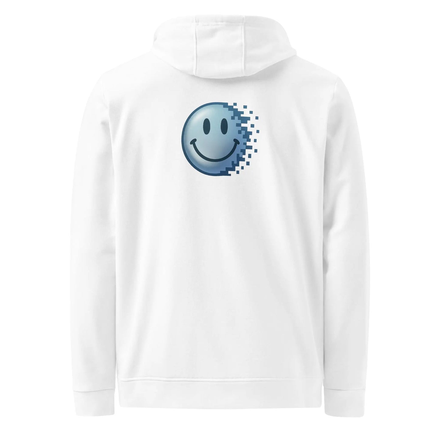 adidas fleece hoodie - glitchy smiley face