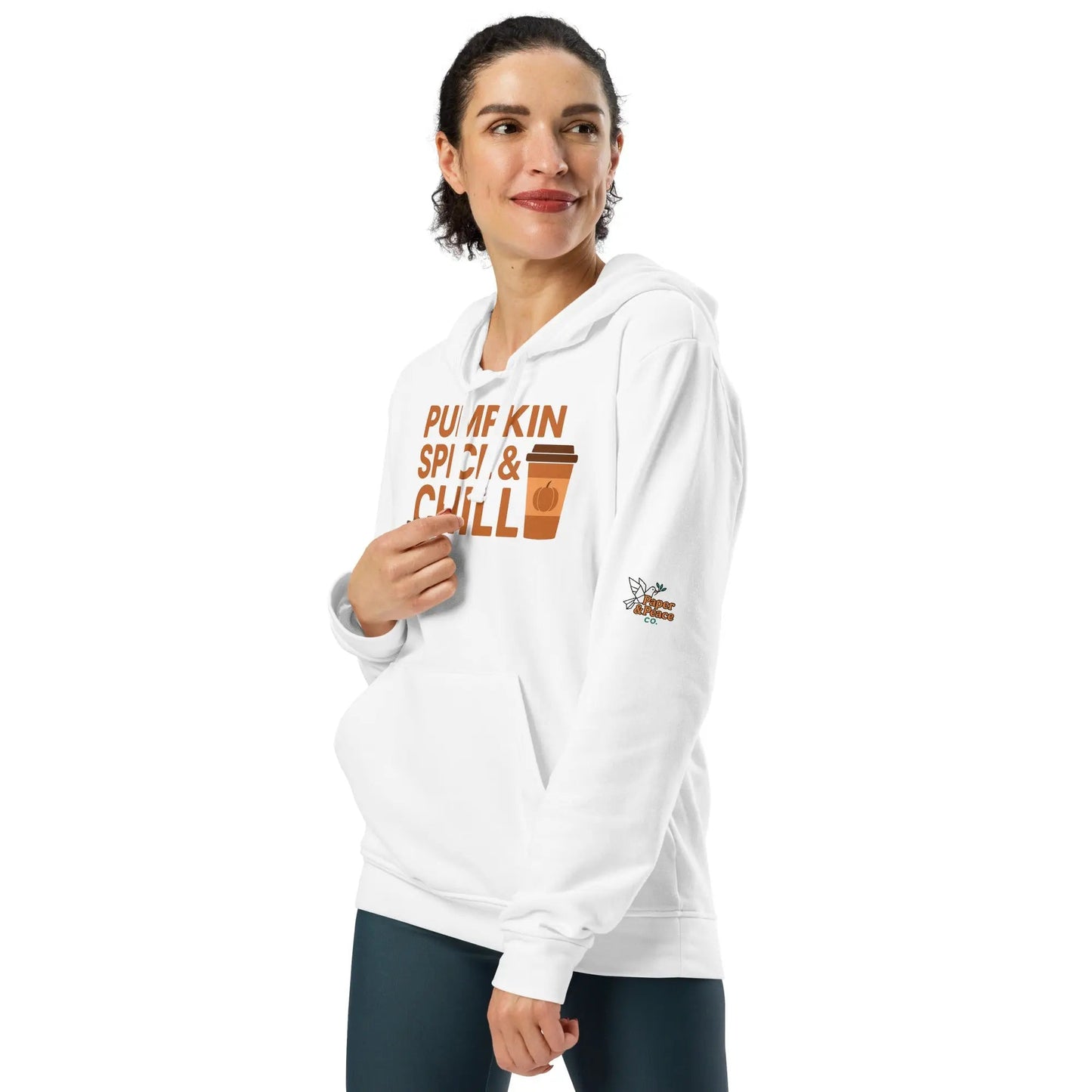 adidas fleece hoodie (orange)