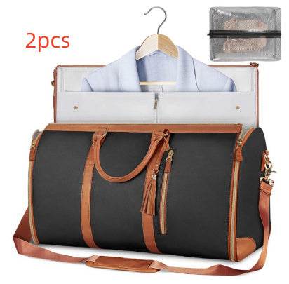 Large Capacity Travel Duffle Bag Women's Handbag Folding Suit Bag Waterproof Clothes Totes - Velora