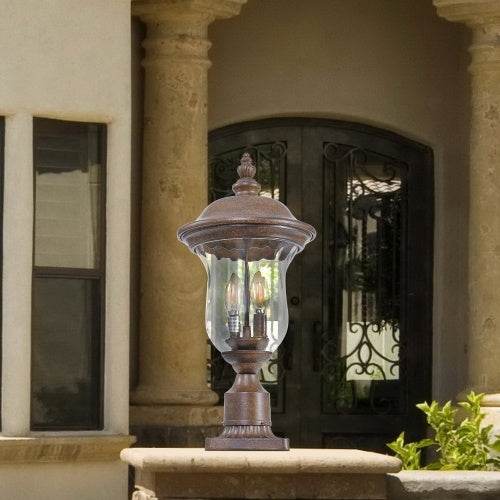 Vintage Outdoor Light Pole Lights, Waterproof Garden Patio Lights, Walkway & Driveway Lighting - One Piece No Bulb - Velora