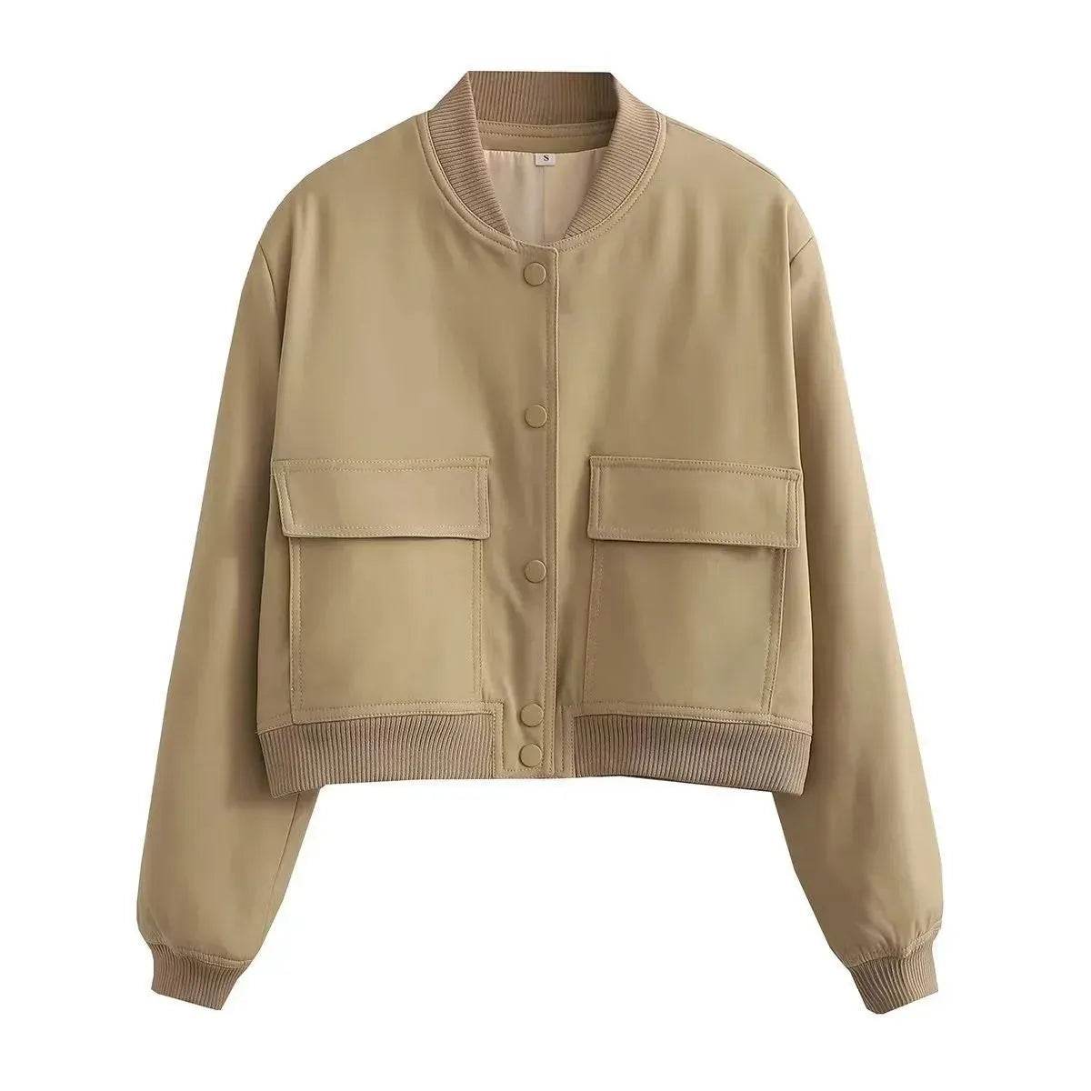 Fall Single Breasted Cashmere Cropped Jacket for women - Velora