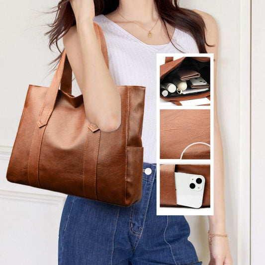 Large Capacity Commuter's All-matching Portable And Fashion Shoulder Bag Casual Tote Bag Autumn And Winter Fashion Handbag - Velora