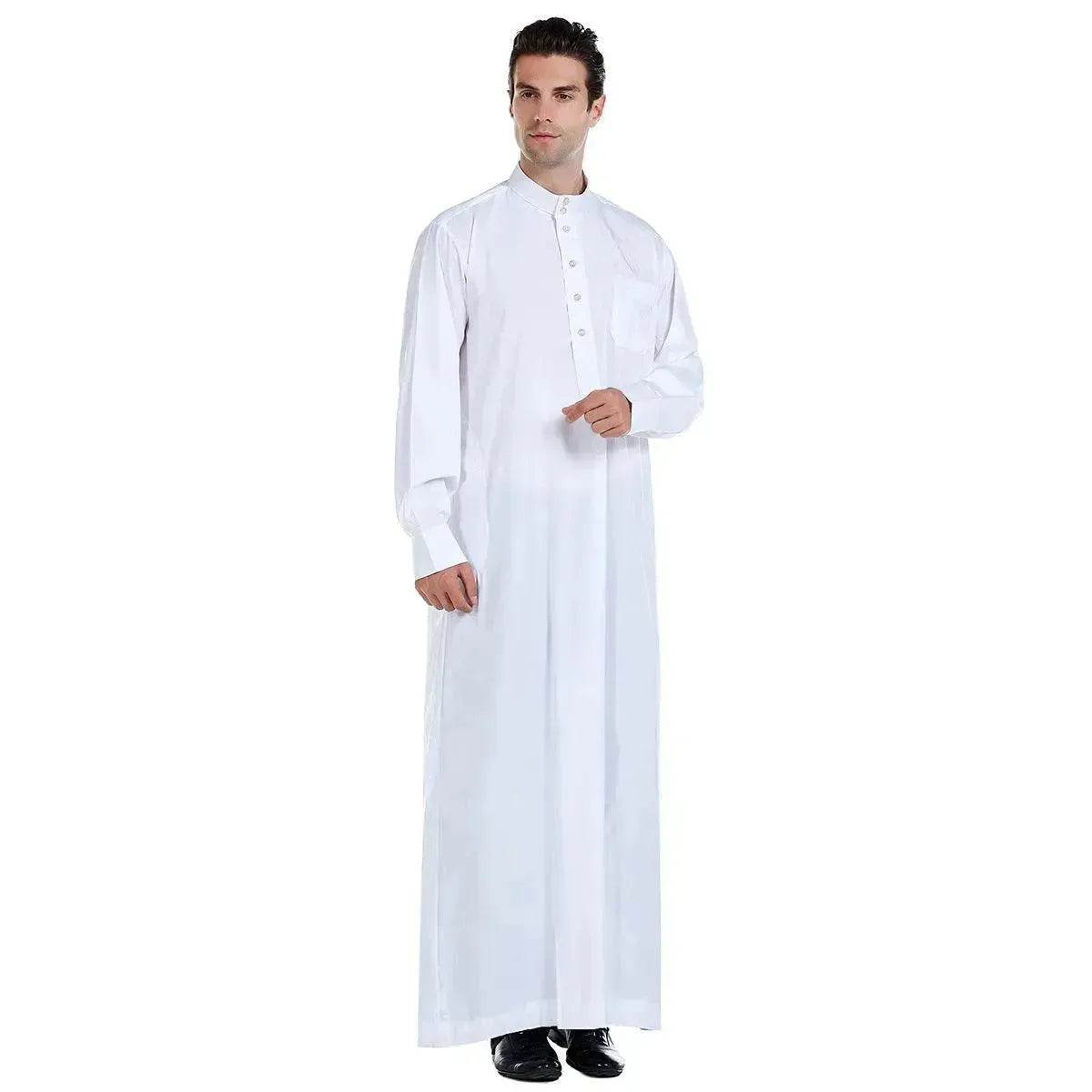 Fashionable and Elegant Arab Contemporary Middle Eastern Men's Robe Moroccan Men's Jalabiya