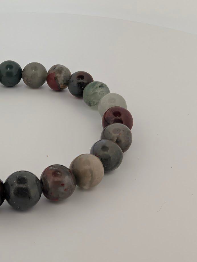 African Bloodstone Bracelet – 8mm Polished Beads