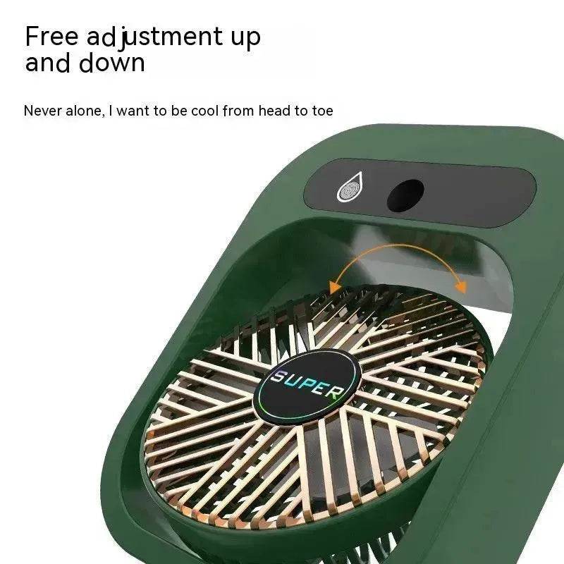 Air Conditioning Fan Desk Misting Fan Air Cooler Cooling USB Rechargeable Humidifier Portable Spray Fan With 3 Wind Speeds For Home - Velora