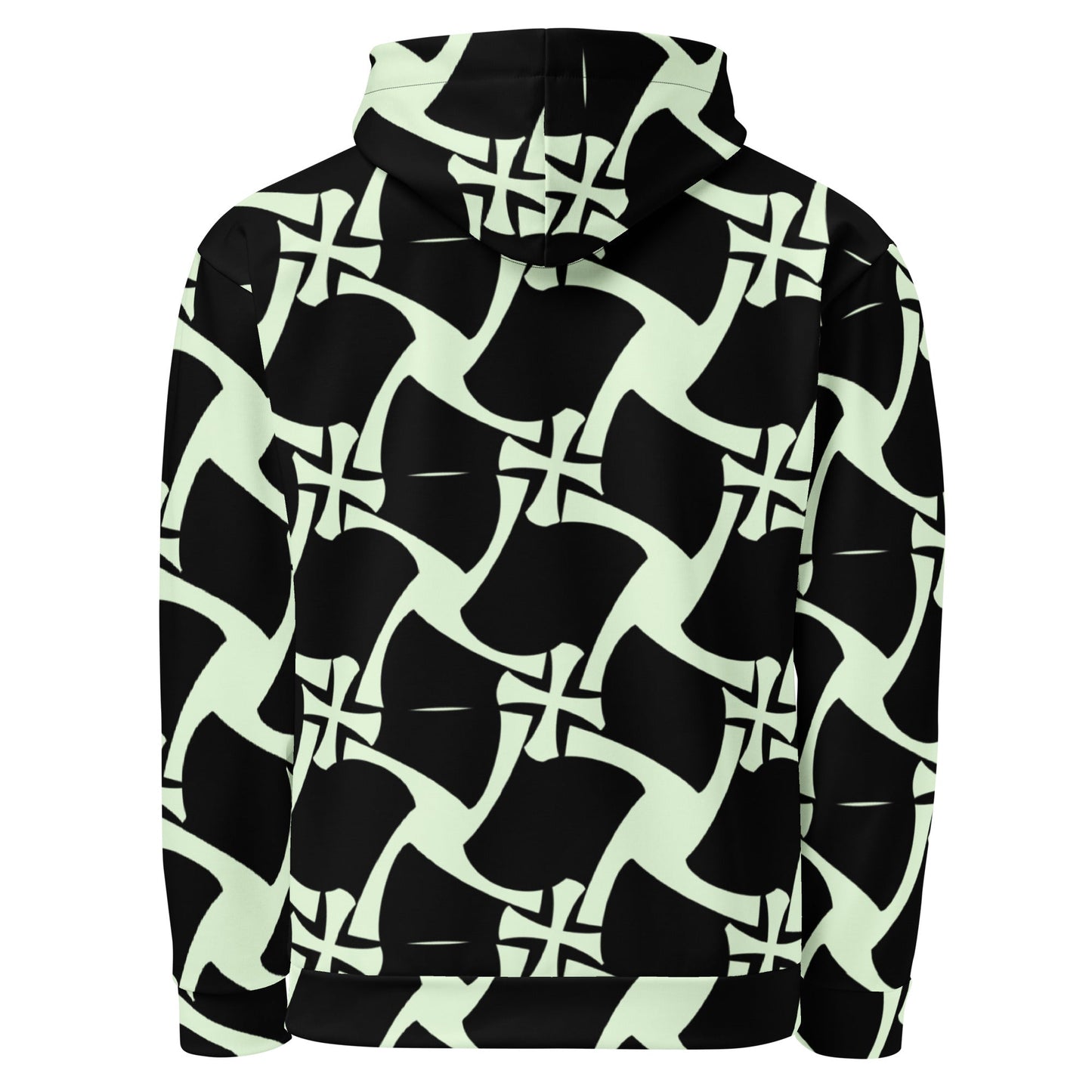 Allover Black Panache Premium Hoodie- Crusader