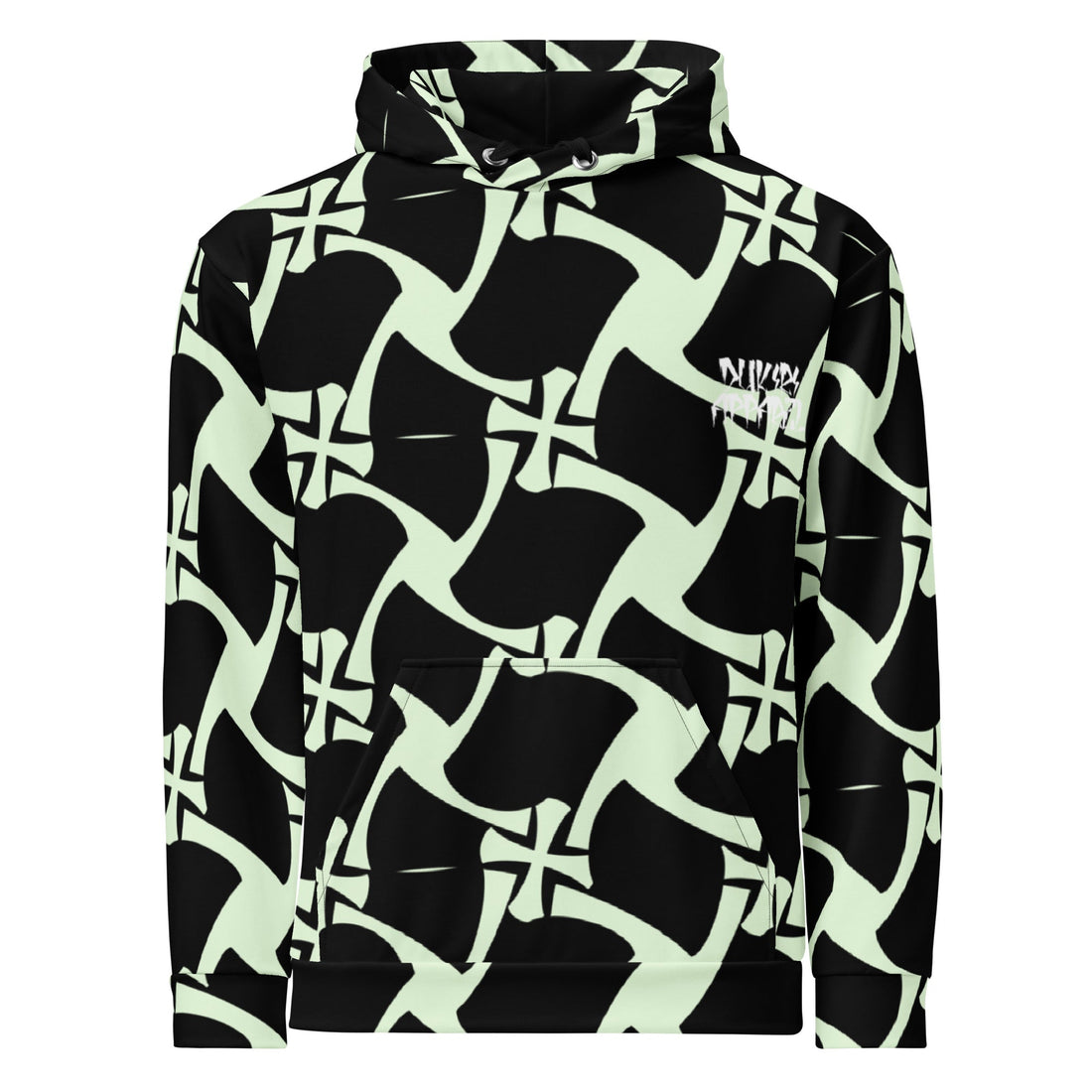 Allover Black Panache Premium Hoodie- Crusader