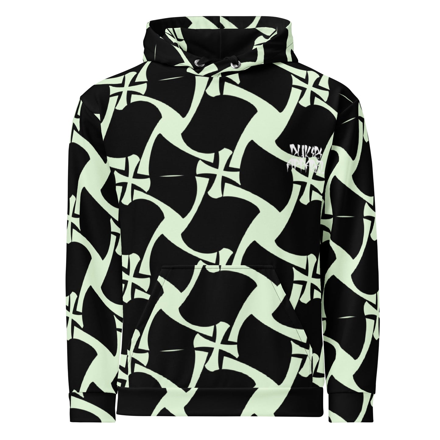 Allover Black Panache Premium Hoodie- Crusader