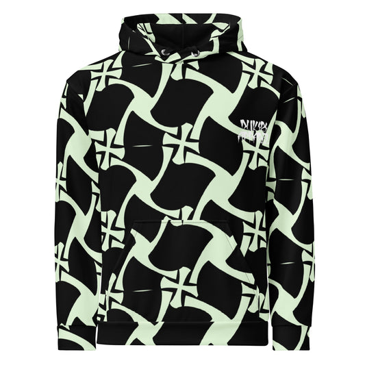 Allover Black Panache Premium Hoodie- Crusader