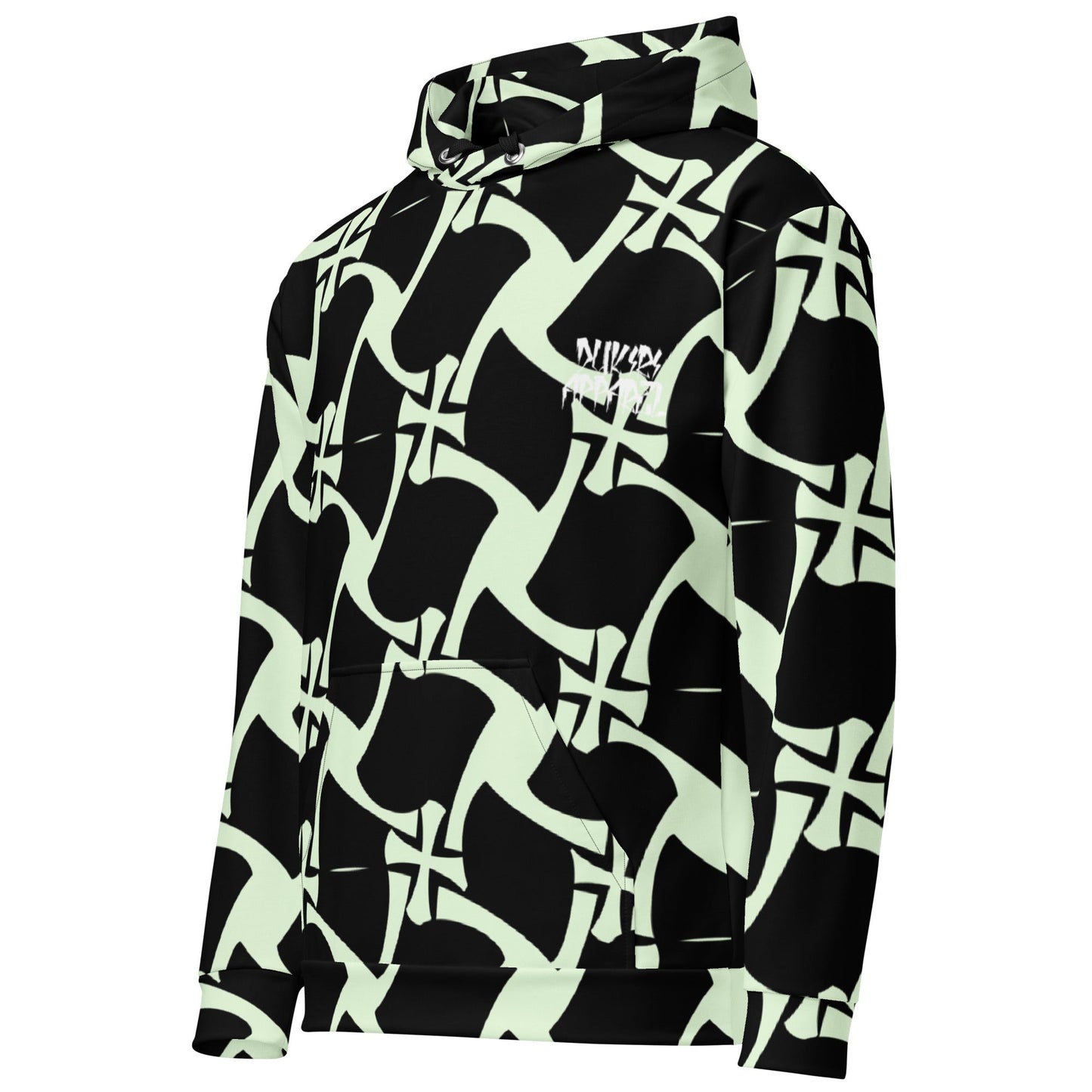 Allover Black Panache Premium Hoodie- Crusader