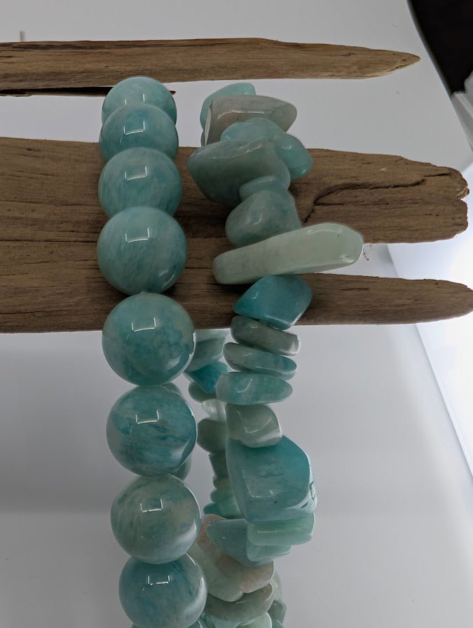Amazonite Bracelet — 8mm & Chip