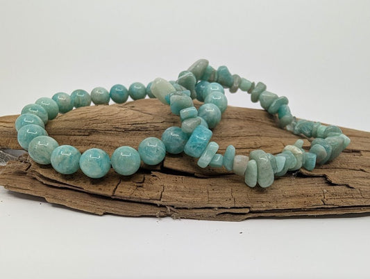 Amazonite Bracelet — 8mm & Chip