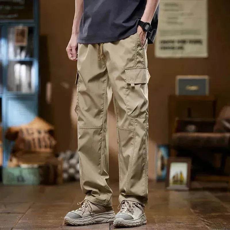 American Fashion Brand Workwear Men's Spring And Autumn Loose Straight Wide-leg Pants