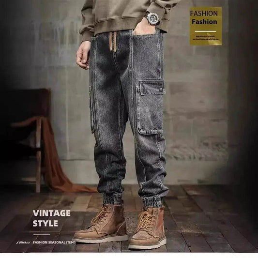 American Retro Ankle-tied Jeans Men - Velora