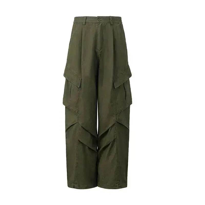 American Retro Loose Side Pocket Wide-leg Cargo Pant for men - Velora