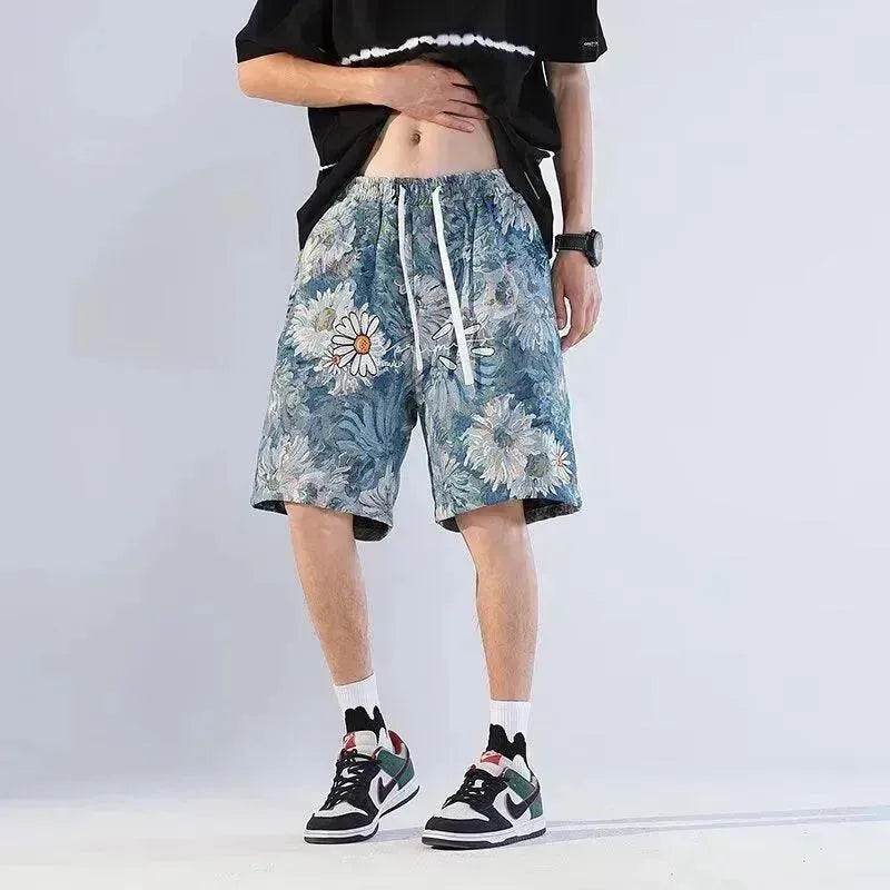 American Retro Shorts Men's Summer Japanese Ins Beach Pants - Velora