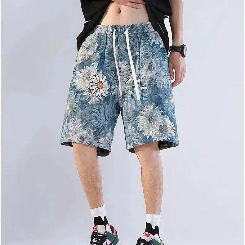 American Retro Shorts Men's Summer Japanese Ins Beach Pants - Velora