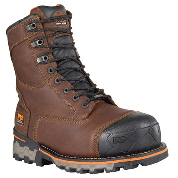 Timberland PRO Mens Boondock Waterproof Steel Toe Work BootBrown8.5 W US