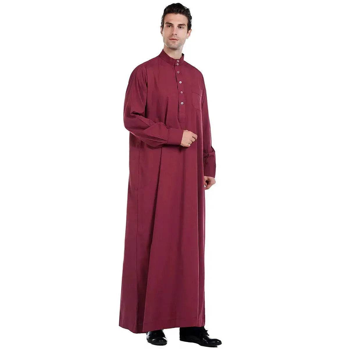 Fashionable and Elegant Arab Contemporary Middle Eastern Men's Robe Moroccan Men's Jalabiya