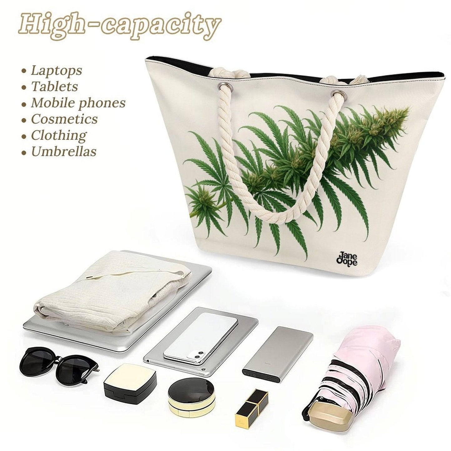 Flora Hemp rope tote bag - Velora
