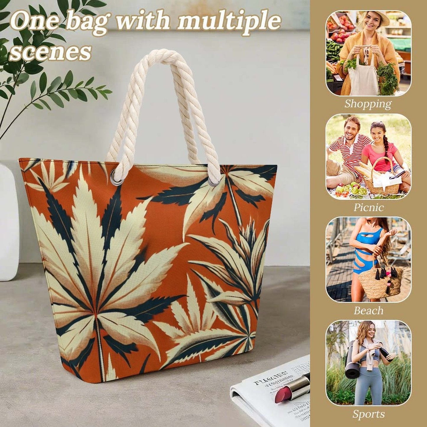 Cali Hemp rope tote bag - Velora