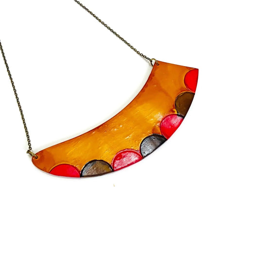 Asymmetrical Mustard Yellow Statement Necklace - Velora Luxury Fashion