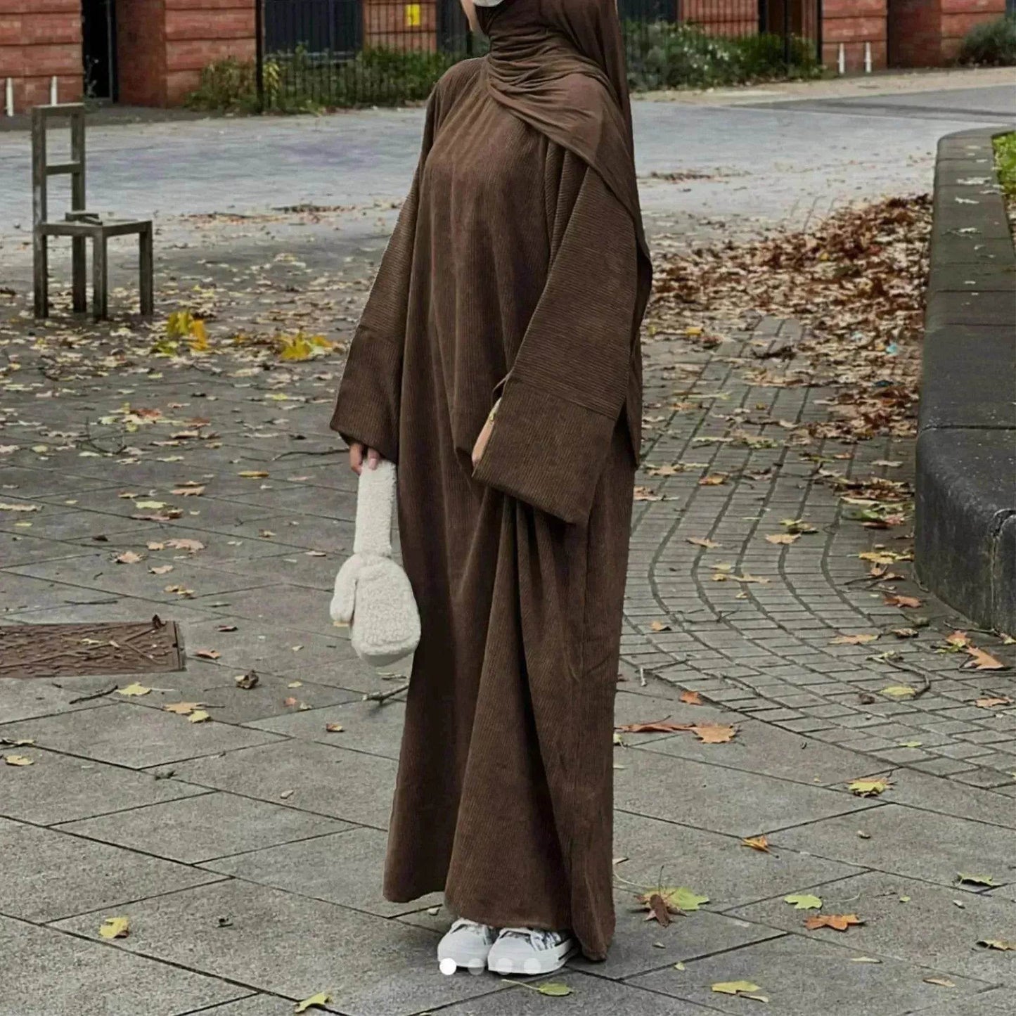 Autumn And Winter Casual Cardigan Abaya Dress for Arab Dubai Turkey Middle East Women