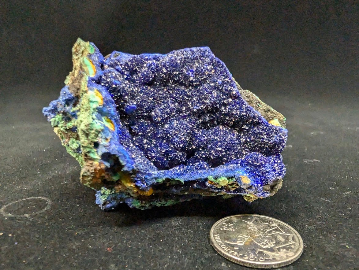 Azurite and Malachite Specimen from Liufengshan Mine – 3 x 2.5in.