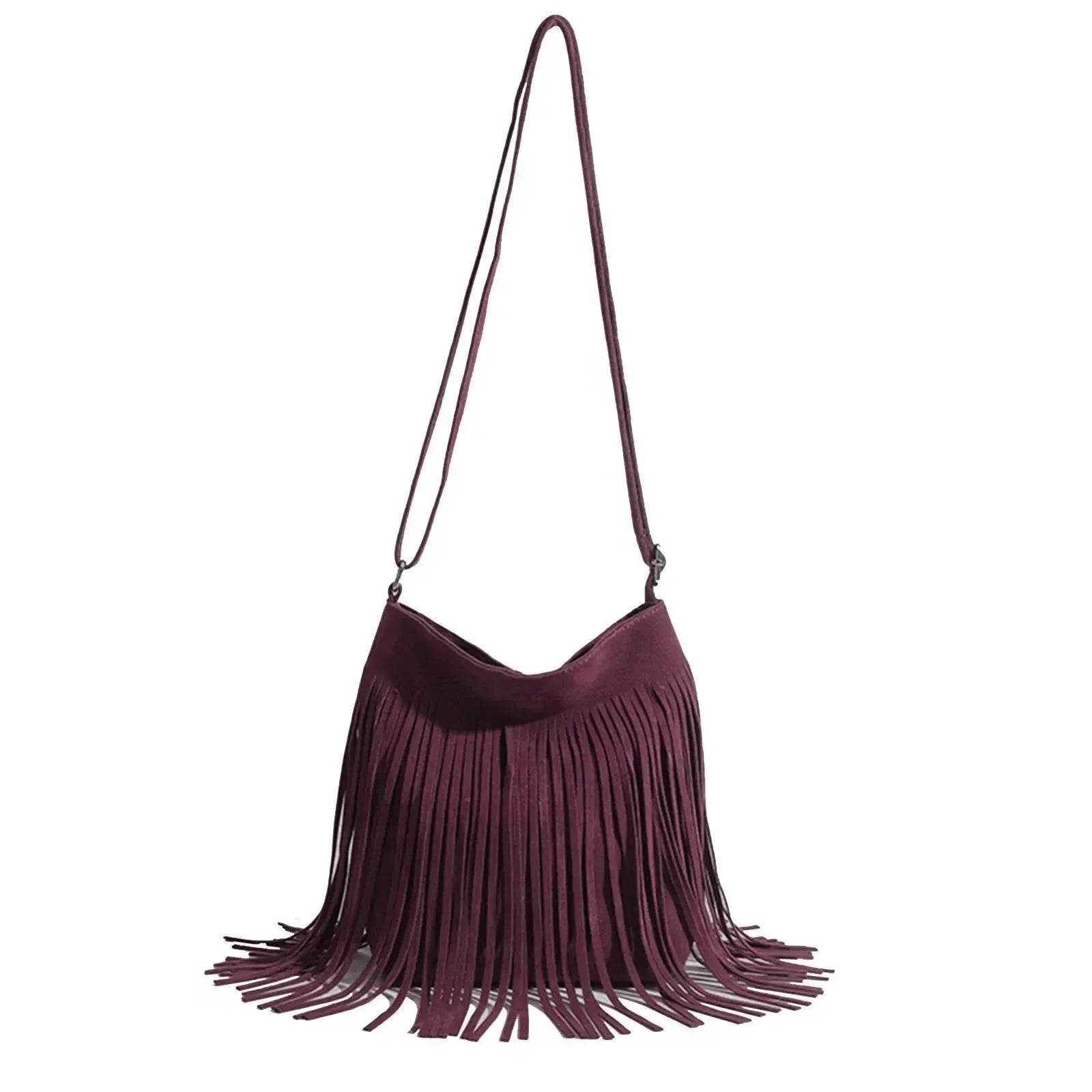 Artistic Tassel fringe Messenger Bag Simple And Popular Shoulder Bag - Velora